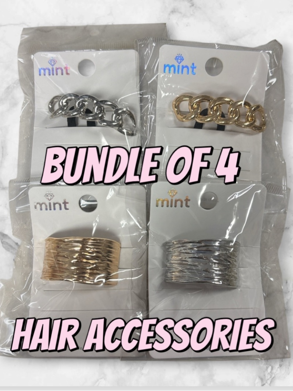 Hair Scrunchies Bundle Of 4 NIP